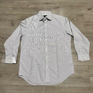 Banana Republic Men Non-Iron Classic Fit Long Sleeves Polo Dress Shirt - Small